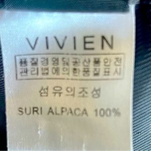 Suri alpaca wool womens coat
